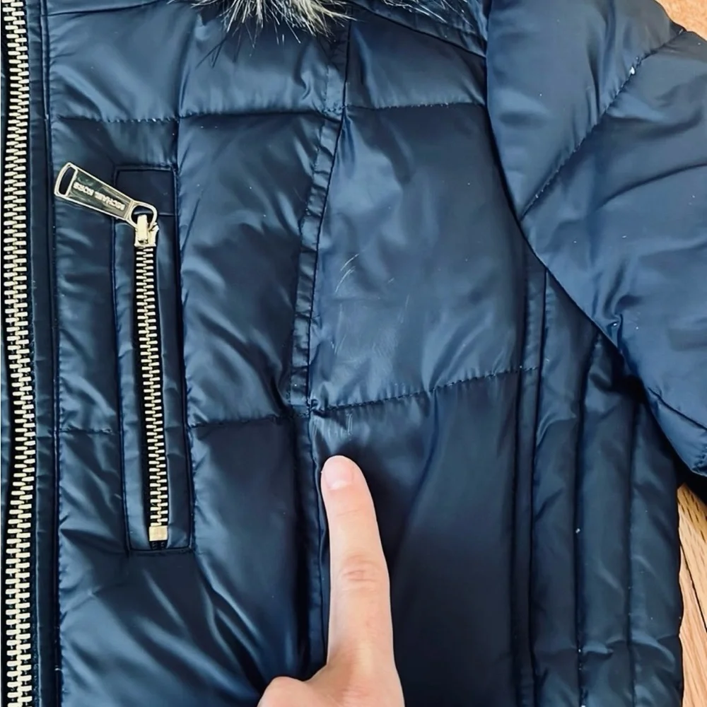 Michael Kors navy long puffer jacket women’s size XS - Picture 12 of 12